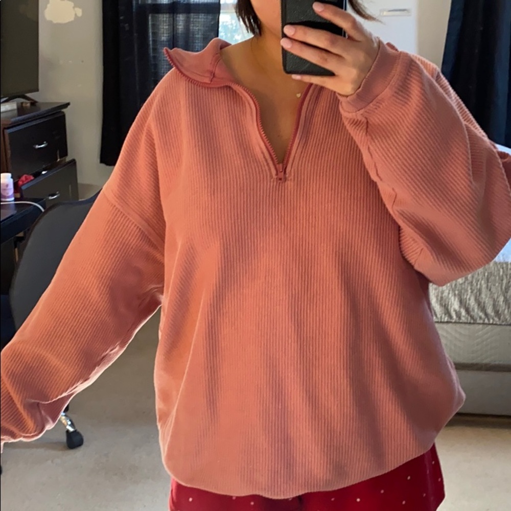 Aerie oversized quarter zip